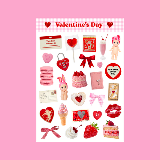 Valentine's Day sticker sheet