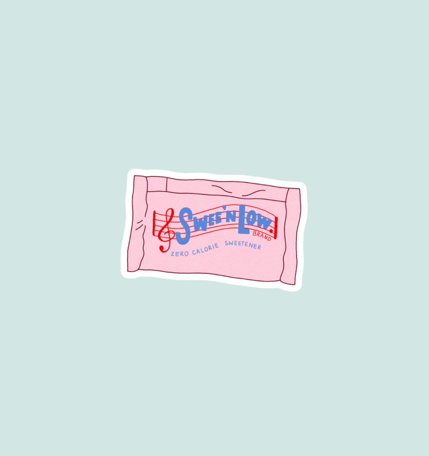holographic sweet 'n low sticker