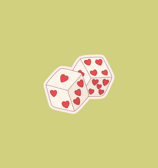 holographic dice sticker