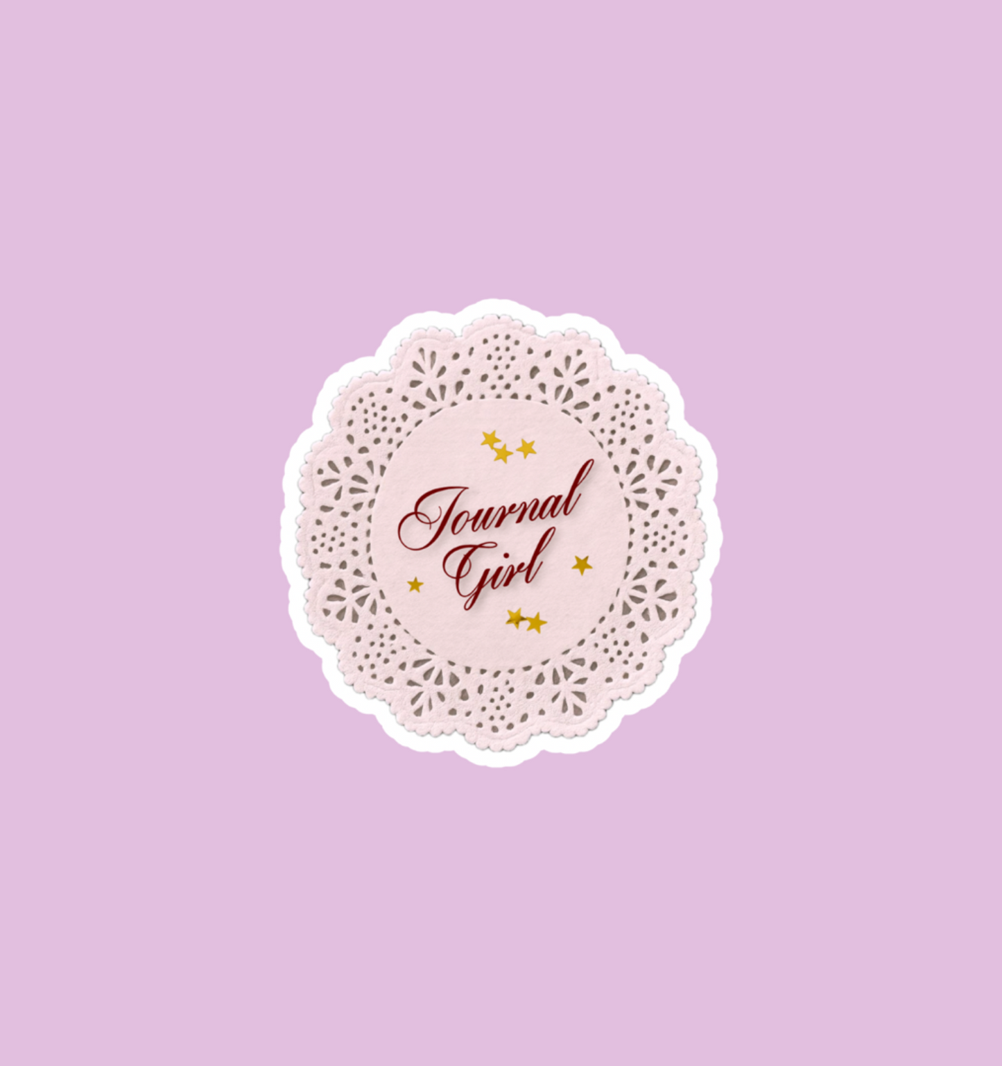 holographic doily sticker