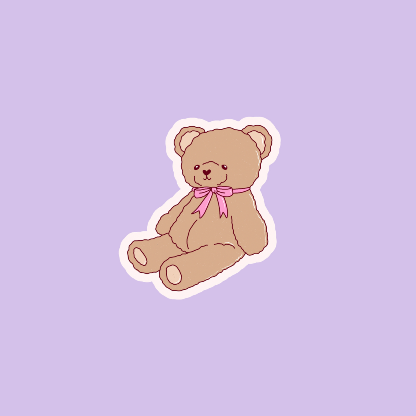 holographic teddy bear sticker