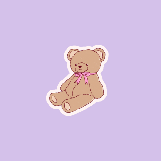holographic teddy bear sticker
