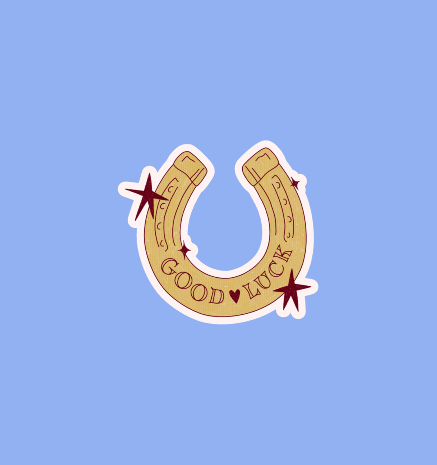 holographic good luck sticker
