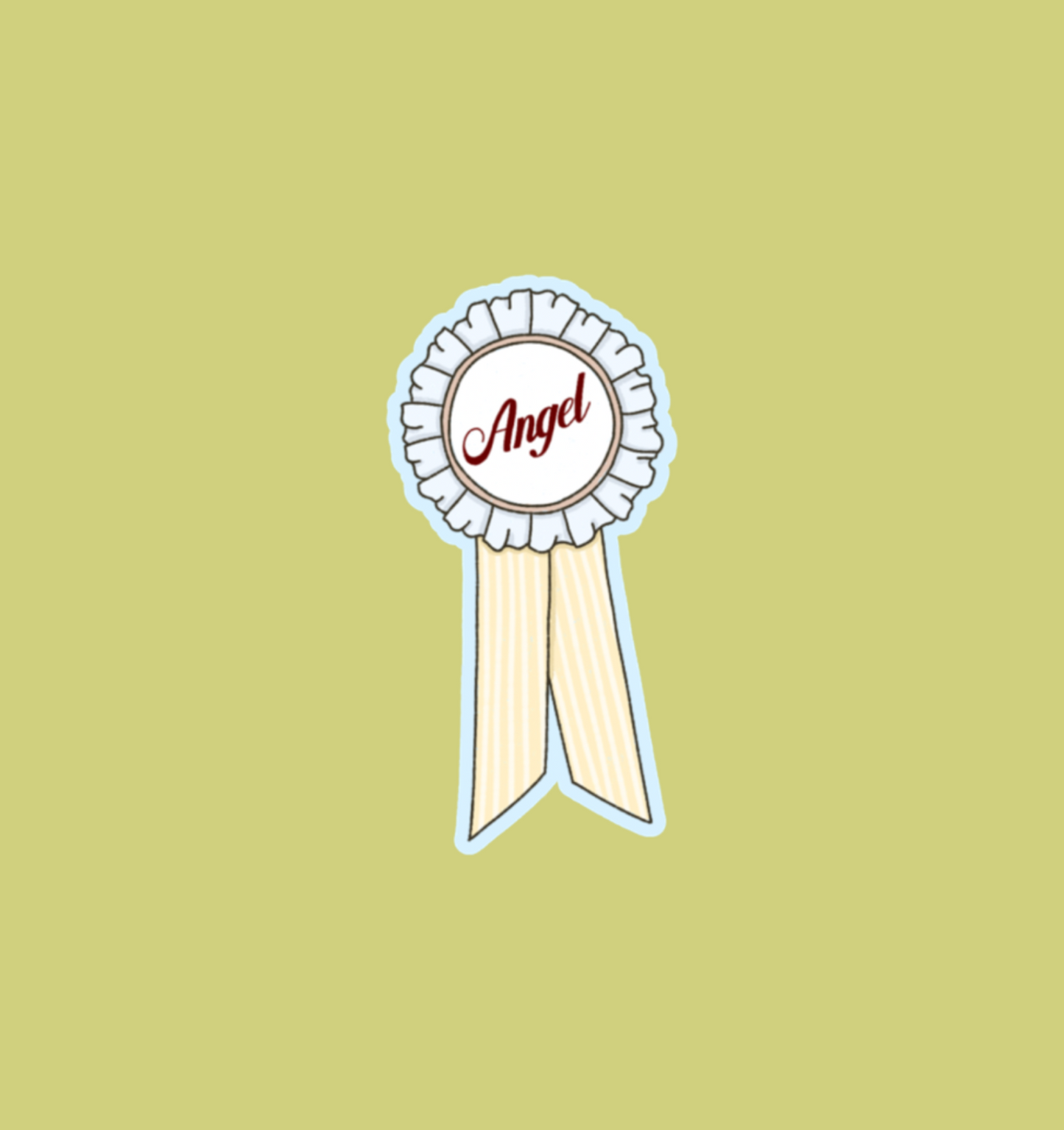 holographic angel rosette sticker
