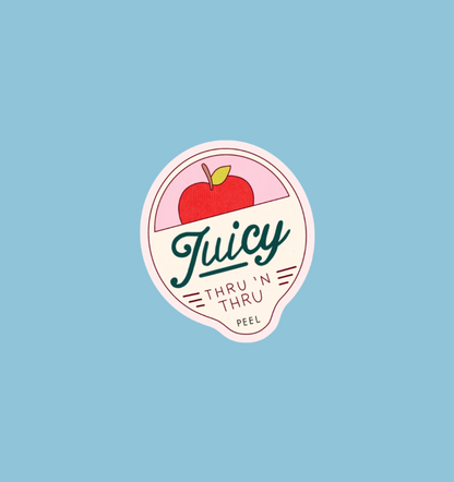 holographic juicy sticker