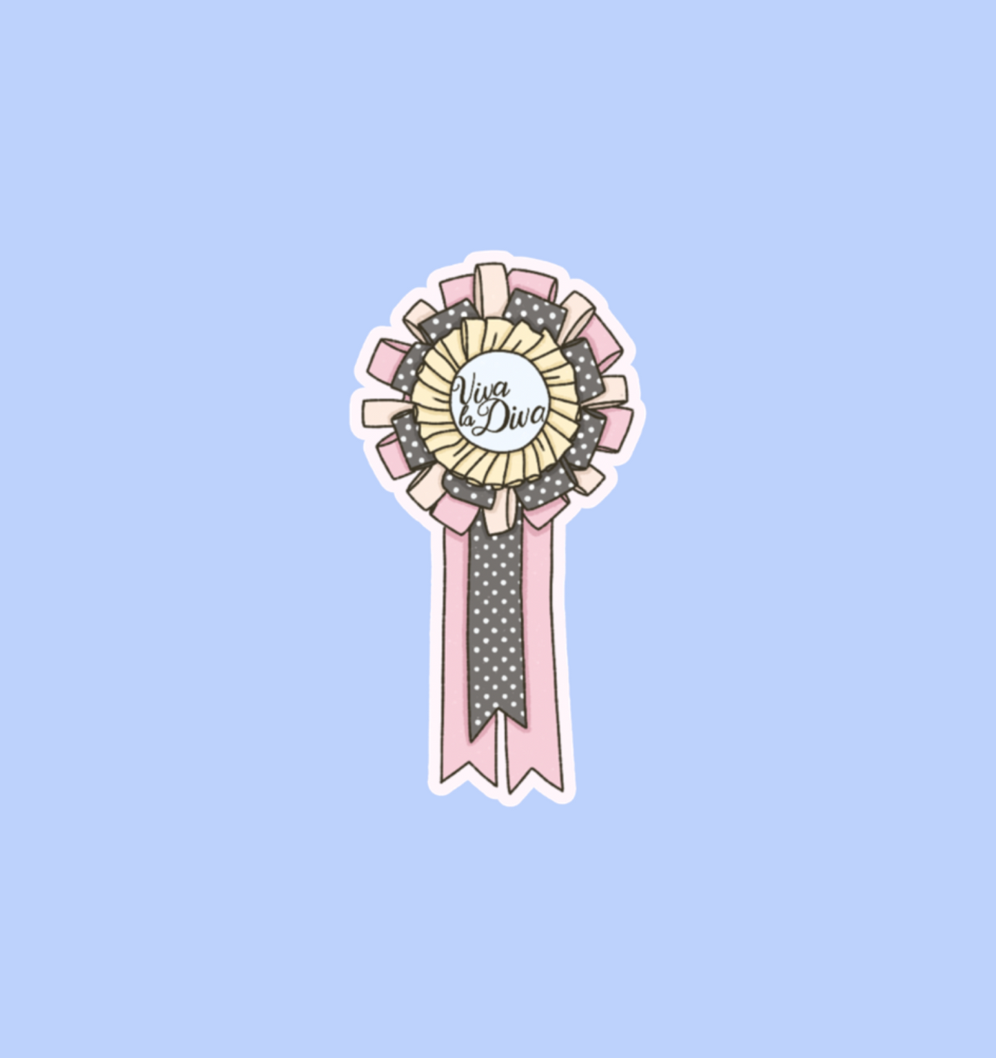holographic diva rosette sticker