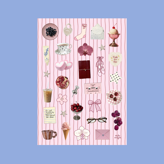 sweet pink sticker sheet