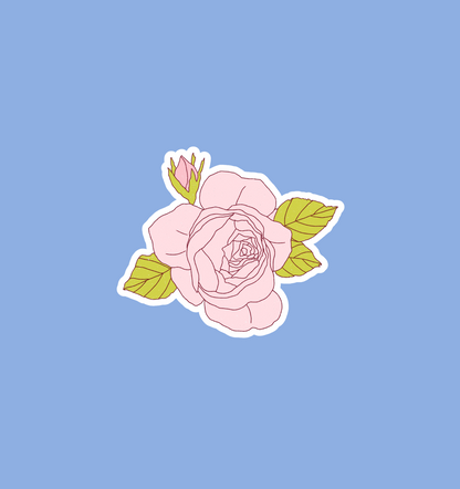 holographic rose sticker