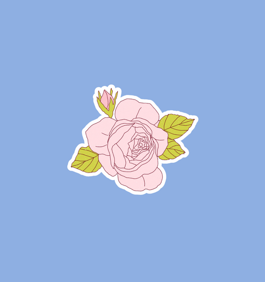 holographic rose sticker